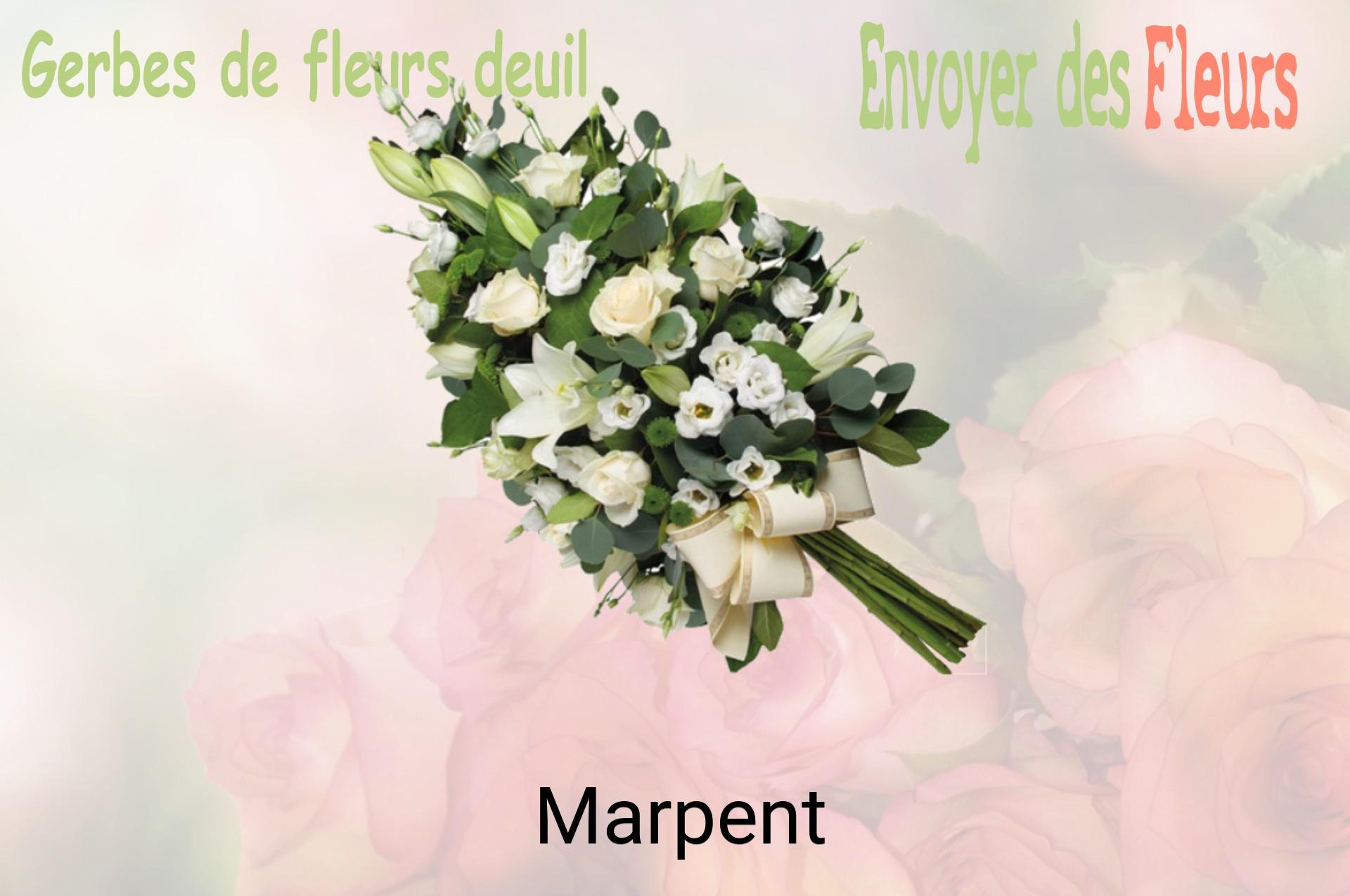 Gerbe de fleurs de deuil livrée à Marpent